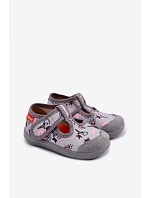 Dětské pantofle Milami elastické na suchý zip jednorožec šedé Ambette Dětské pantofle Milami elastické na suchý zip jednorožec šedé Ambette