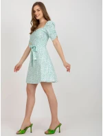 LK SK 509002 šaty.03P bílá zelená