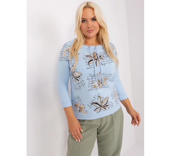 Bluzka RV BZ model 18965677 jasny niebieski - FPrice Bluzka RV BZ model 18965677 jasny niebieski - FPrice