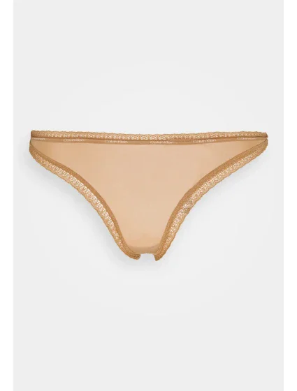 Dámská tanga QD3763E BO8 bronzová - Calvin Klein Dámská tanga QD3763E BO8 bronzová - Calvin Klein