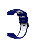 Silikonový řemínek pro Garmin G02 - tmavě modrý a bílý Silikonový řemínek pro Garmin G02 - tmavě modrý a bílý