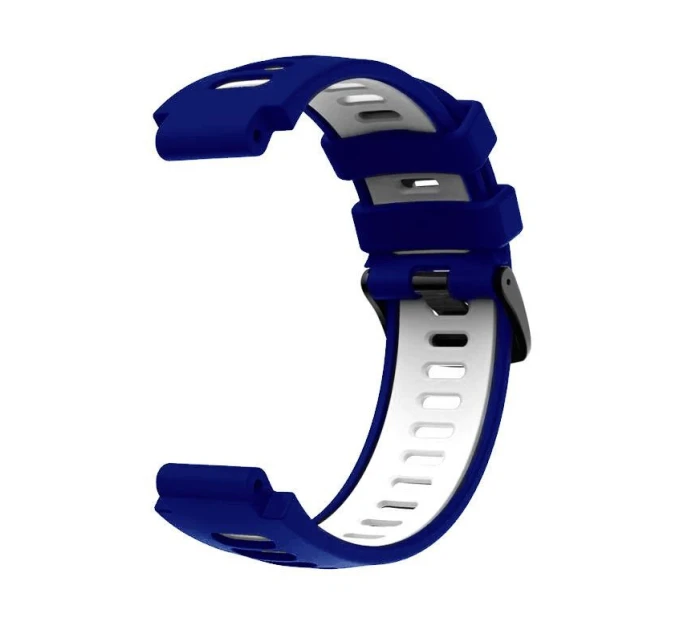 Silikonový řemínek pro Garmin G02 - tmavě modrý a bílý Silikonový řemínek pro Garmin G02 - tmavě modrý a bílý
