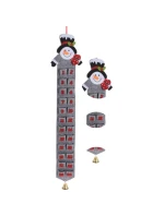 PLSTĚNÝ ADVENTNÍ KALENDÁŘ ŠEDÝ SNĚHULÁK