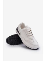 Mužské kožené tenisky BIG STAR NN174288 bílé Mužské kožené tenisky BIG STAR NN174288 bílé