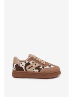 Dámské tenisky na platformě s tmavě béžové model 22039913 - Boto