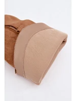 Dámské kozačky na nízkém podpatku camel model 22349395 - Boto