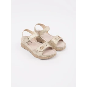 Stylové dámské zlaté  sandály platforma