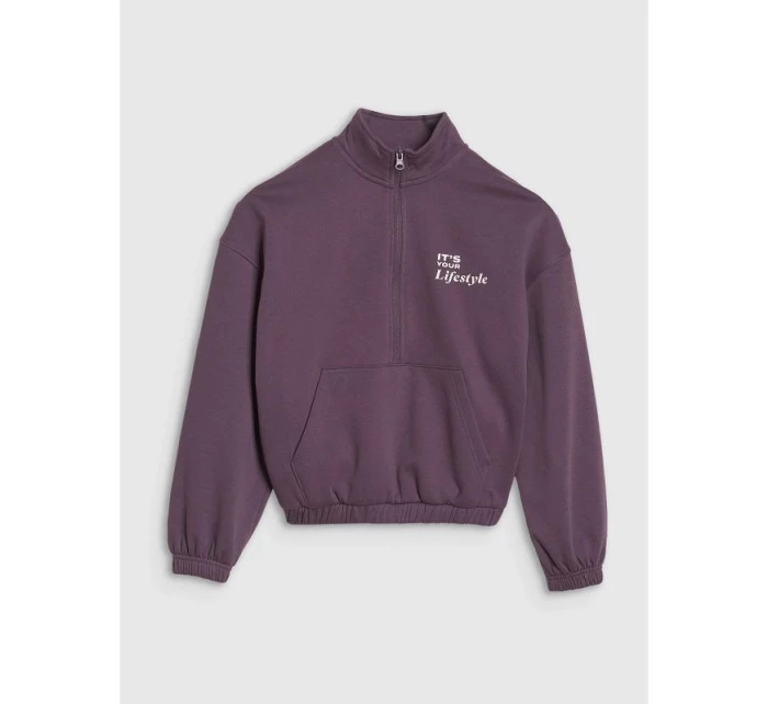 Dívčí mikina bez kapuce 4F 4FJRSS25TSWSF2058-50S Dívčí mikina bez kapuce 4F 4FJRSS25TSWSF2058-50S