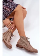 Nízké Boty S Vzorovaným Designem Béžové S.Barski HY51-185