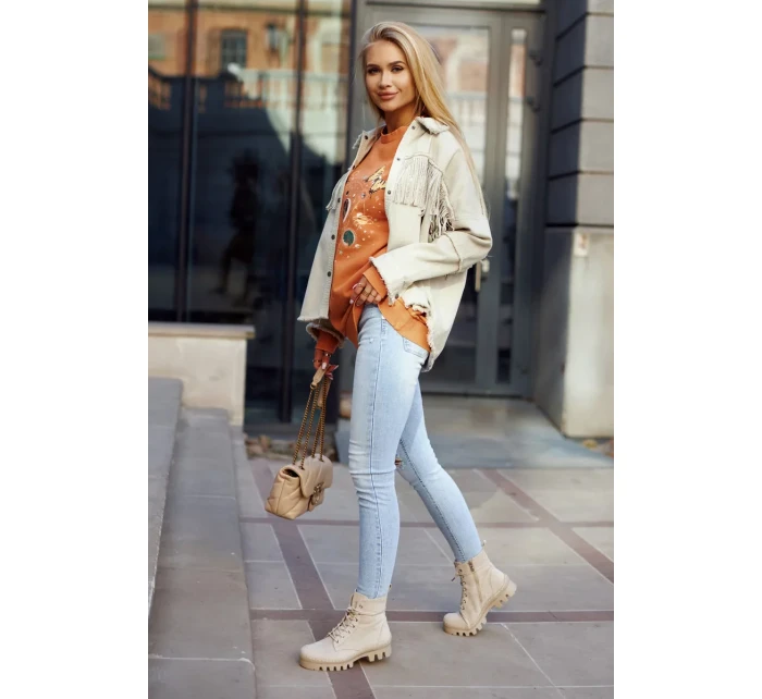 Suede Trappers S prošíváním světle Šedá Layden