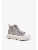 Zateplené Dámské Tenisky Na Platformě Big Star Šedé Zateplené Dámské Tenisky Na Platformě Big Star Šedé