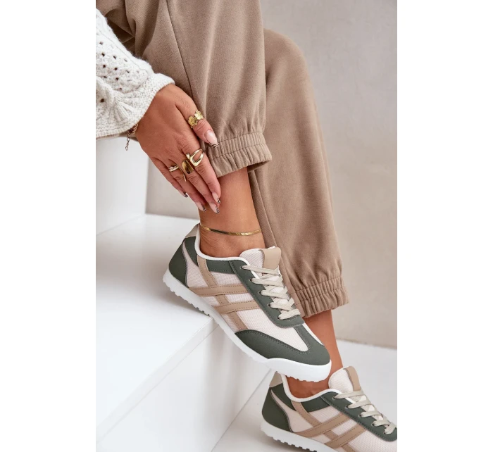 Nízké tenisky trampky dámské béžovo-zelené Eezore Nízké tenisky trampky dámské béžovo-zelené Eezore