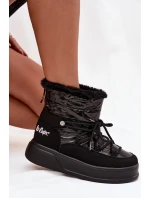 Dámské sněhule na platformě Lee Cooper – černé Dámské sněhule na platformě Lee Cooper – černé