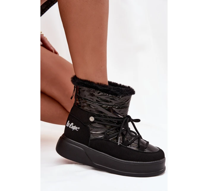 Dámské sněhule na platformě Lee Cooper – černé Dámské sněhule na platformě Lee Cooper – černé