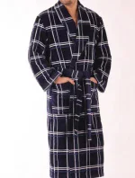 AKCE - Pánský župan 21125900 tm. modrý s kárem - Vestis