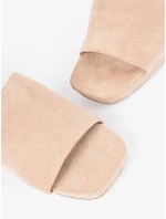 Krásné  nazouváky hnědé dámské na širokém podpatku