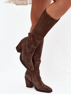 Kozačky na podpatku  model 223008 Step in style