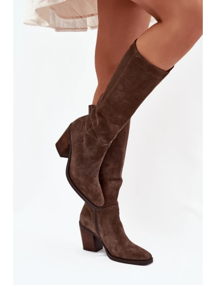 Kozačky na podpatku  model 223008 Step in style