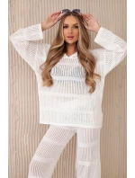 Plážový set z bílý model 20247412 - K-Fashion Plážový set z bílý model 20247412 - K-Fashion
