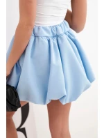 Dámská viskózová sukně bombka s gumou v pase modrá