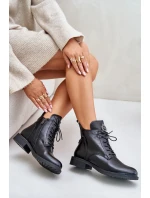 Zateplené boty na plochém podpatku s ozdobou černé model 21675424 - Boto Zateplené boty na plochém podpatku s ozdobou černé model 21675424 - Boto