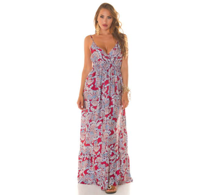 Sexy Koucla Maxidress with straps and Paisley Print