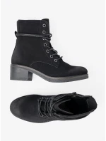 Originální černé  kotníčkové boty dámské Obcas