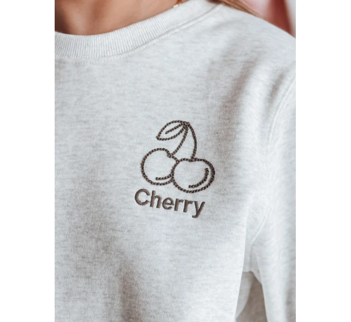 Dámská oversize mikina s výšivkou CHERSOFT šedá FashionStreet BY1402