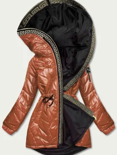 Dámská bunda v karamelové barvě s ozdobným prošíváním model 17556102 - S'WEST