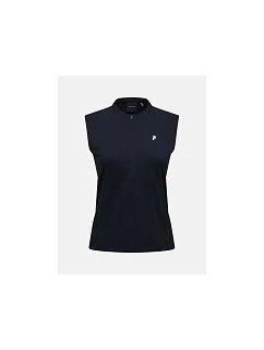 Dámské tričko PEAK PERFORMANCE W Mountainbreath Sleveless Polo, černá barva