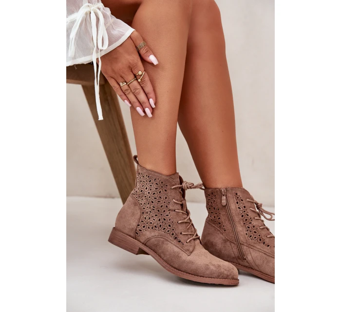 Dámské Boty Se Vzorem Hnědé S.Barski HY66-136