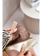 Kožené Boty Worker Se Zlatým Béžové model 21672979 - Zazoo