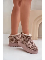 Dámské sněhule s leopardím vzorem na platformě zateplené kožíškem hnědé Xamella Dámské sněhule s leopardím vzorem na platformě zateplené kožíškem hnědé Xamella