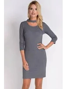 Dámské šaty SU-1133 šedé - Avaro