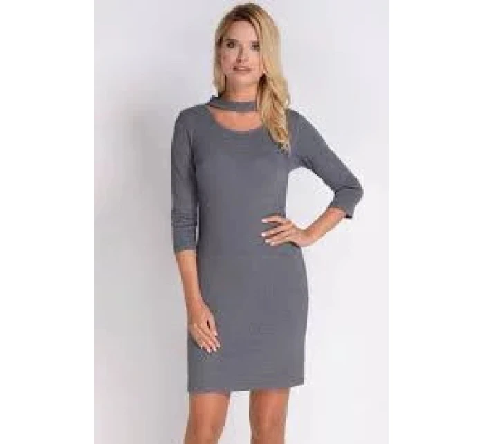 Dámské šaty SU-1133 šedé - Avaro
