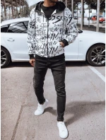 Pánská mikina na zip s kapucí bílá Dstreet model 21978935 - FashionStreet Pánská mikina na zip s kapucí bílá Dstreet model 21978935 - FashionStreet