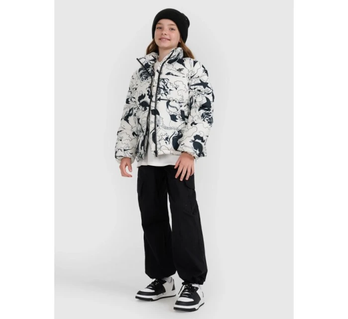 Dívčí péřová bunda se syntetickou výplní 4F 4FJRAW25TDJAF0748-11A