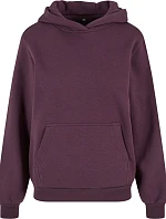 Build your Brand BY 289 Dámská oversize mikina s kapucí "Fluffy" 56.0289 plum purple