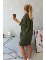Kaki šaty s kapucí Kaki šaty s kapucí