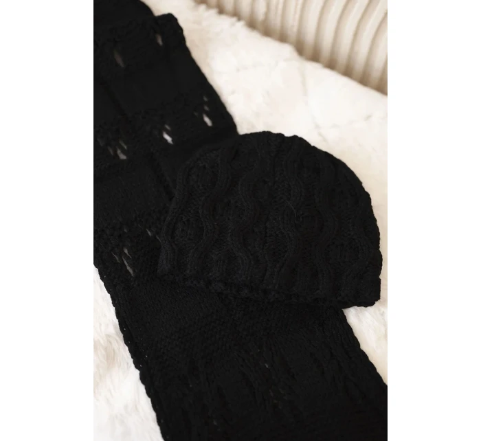 Dámská souprava s šátkem Amelia model 18751581 černá - K-Fashion