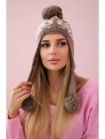 Dámské ušanky Balbina K381 cappuccino