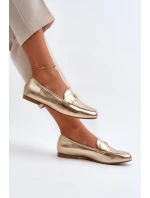 Dámské mokasíny na ploché podrážce zlaté model 21653969 - EVENTO Dámské mokasíny na ploché podrážce zlaté model 21653969 - EVENTO
