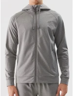 Pánská sportovní rozepínací mikina s kapucí 4F - šedá Pánská sportovní rozepínací mikina s kapucí 4F - šedá