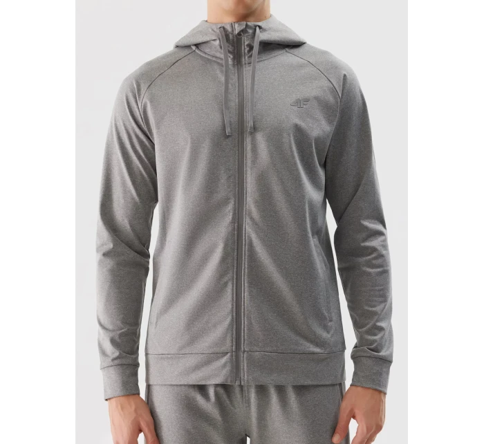 Pánská sportovní rozepínací mikina s kapucí 4F - šedá Pánská sportovní rozepínací mikina s kapucí 4F - šedá
