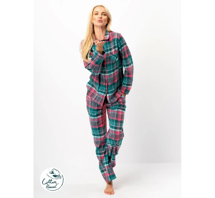 Klíč LNS 419 B25 dl/r 2XL-4XL dámské rozepínací pyžamo