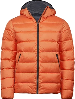 Tee Jays TJ 9646 Lehká pánská prošívaná bunda s kapucí 18.9646 dusty orange