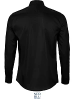 Men keprová košile s dlouhým rukávem deep black model 22499863 - NEOBLU