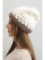 Dámská zimní čepice z vlny s krystaly model 21750450 grafitová - K-Fashion Dámská zimní čepice z vlny s krystaly model 21750450 grafitová - K-Fashion