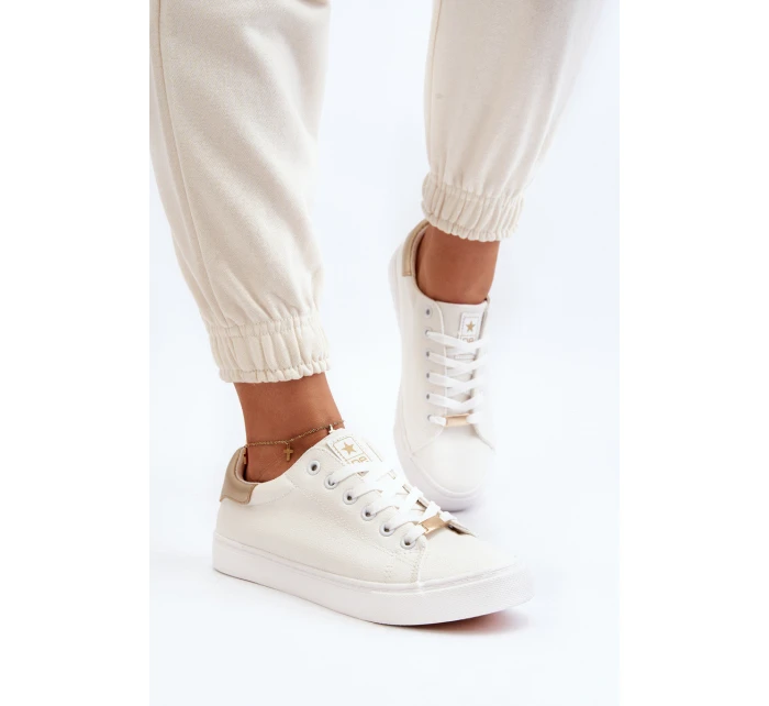 Dámské tenisky z ekologické kůže bílé Tiraelle