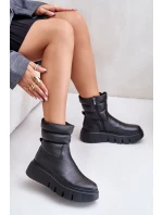 Dámské Kožené Boty na Zip S Černé model 21673708 - Zazoo Dámské Kožené Boty na Zip S Černé model 21673708 - Zazoo